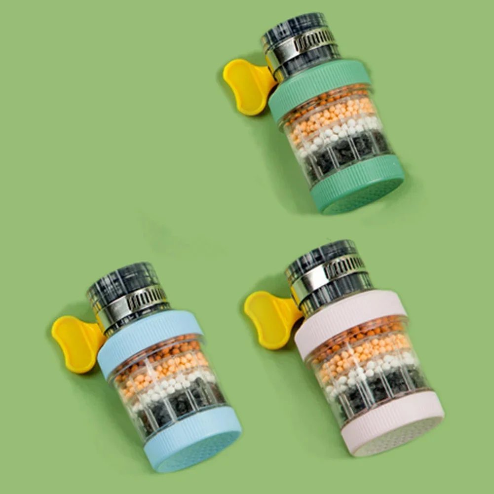 6 Layers Universal Kitchen Faucet Purifier Tap Filter Water Saving Bubbler Activated Carbon Filtration Shower Head Nozzle Filter