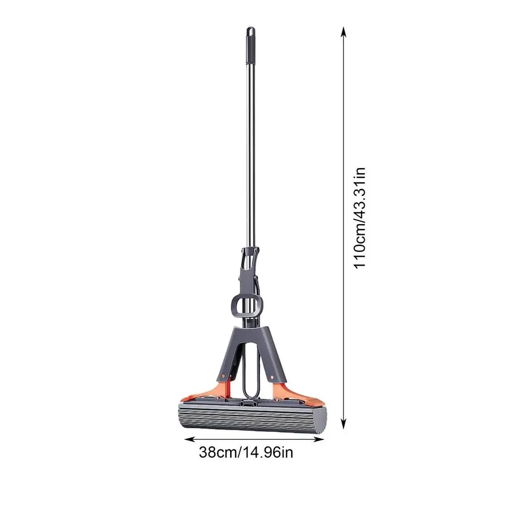 Floor Roller Mop PVA Sponge Floor Squeeze Mop For Cleaning Efficient Cleaning Absorbent Sponge Mop For Hardwood Tile Marble