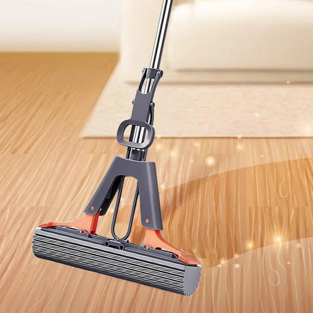 Floor Roller Mop PVA Sponge Floor Squeeze Mop For Cleaning Efficient Cleaning Absorbent Sponge Mop For Hardwood Tile Marble