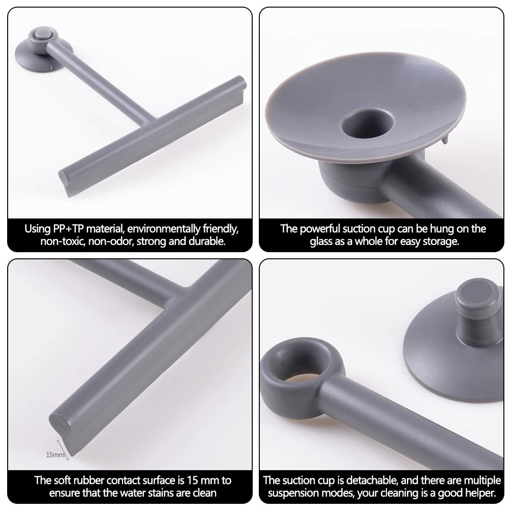 Shower Squeegee Glass Wiper Scraper With Silicone Holder Shower Squeegee Cleaner Bathroom Mirror Wiper Scraper Glass Cleaning