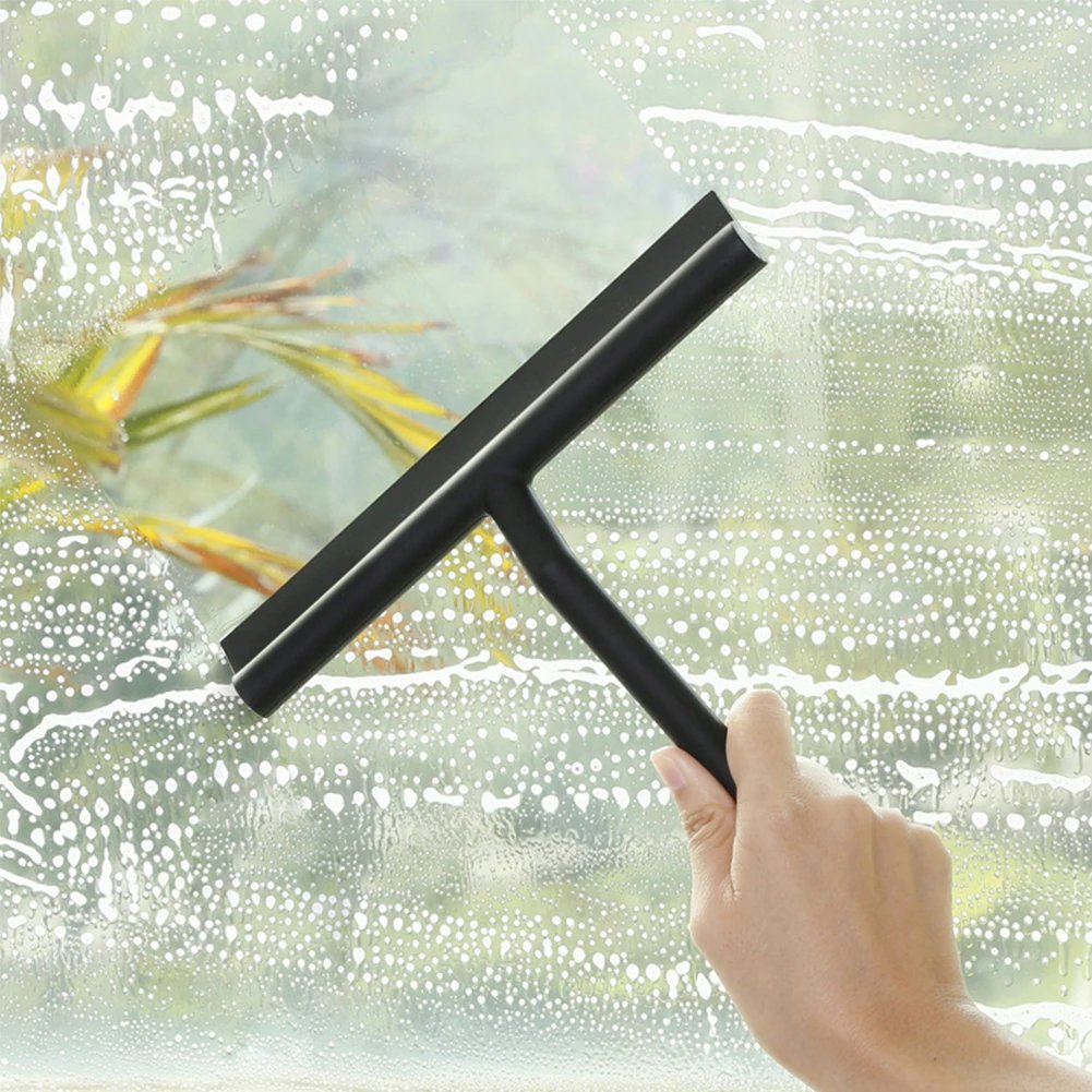 Shower Squeegee Glass Wiper Scraper With Silicone Holder Shower Squeegee Cleaner Bathroom Mirror Wiper Scraper Glass Cleaning