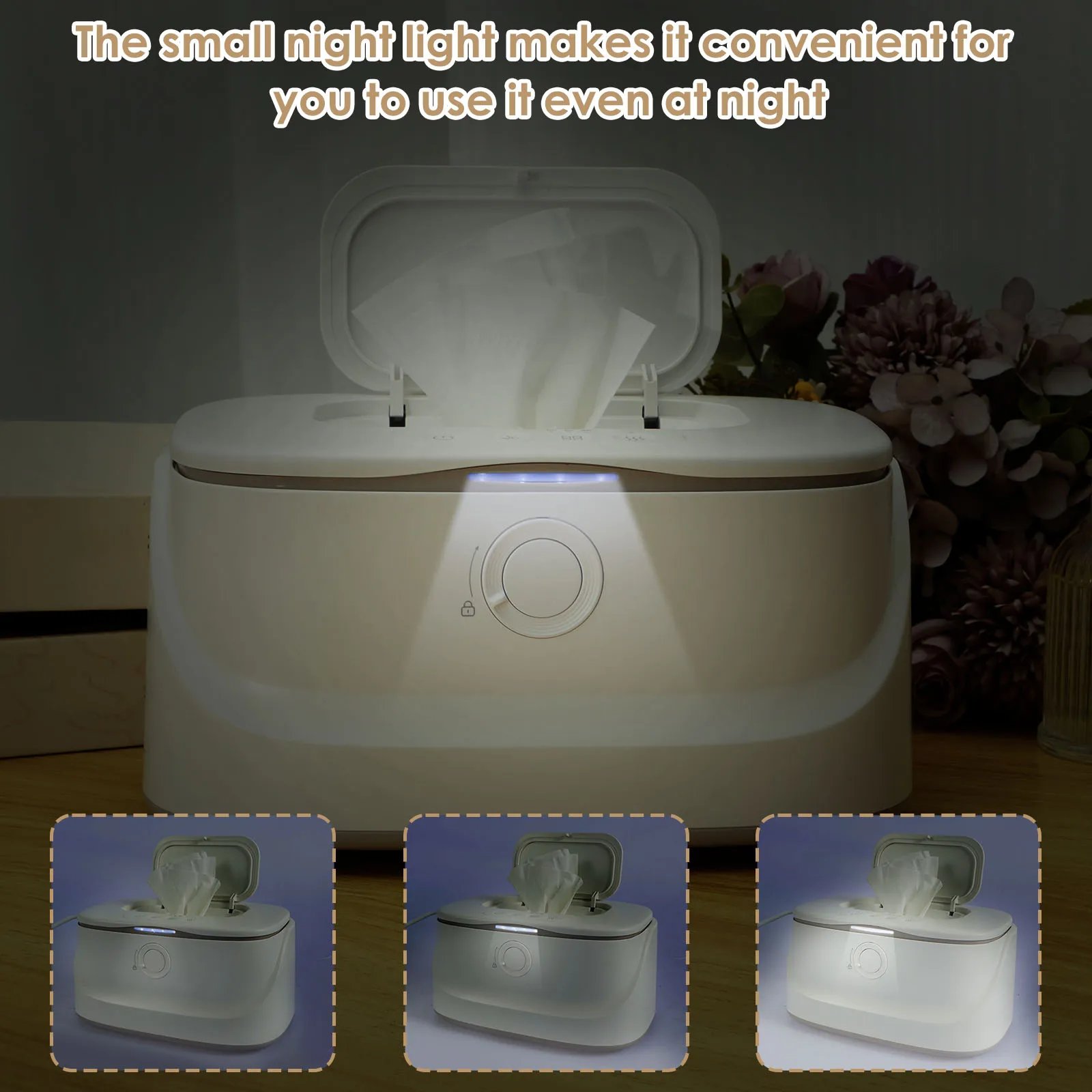 Baby Wipe Warmer Keeps Wipes USB 3 Adjustable Temperature Portable Heating Diaper Wipe Dispenser Baby Wipe Warmer Keeps Wipes USB 3 Adjustable Temperature Portable Heating Diaper Wipe Dispenser