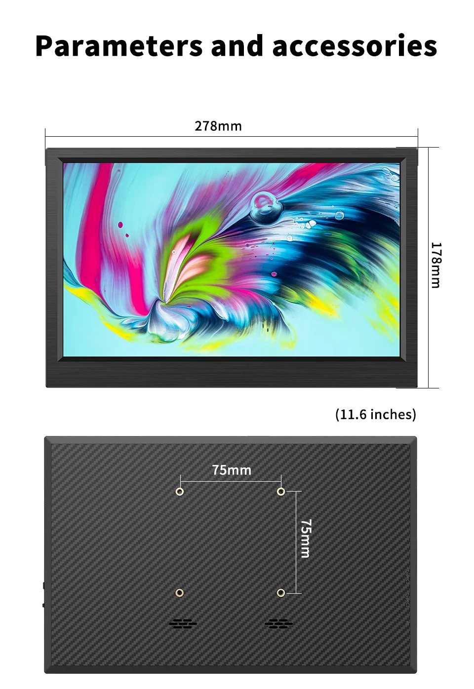 Portable Monitor HDMI-Compatible Laptop second screen 11.6 Inch Gaming Extended Display For Switch/PS4/Xbox/Raspberry Pi Portable Monitor HDMI-Compatible Laptop second screen 11.6 Inch Gaming Extended Display For Switch/PS4/Xbox/Raspberry Pi